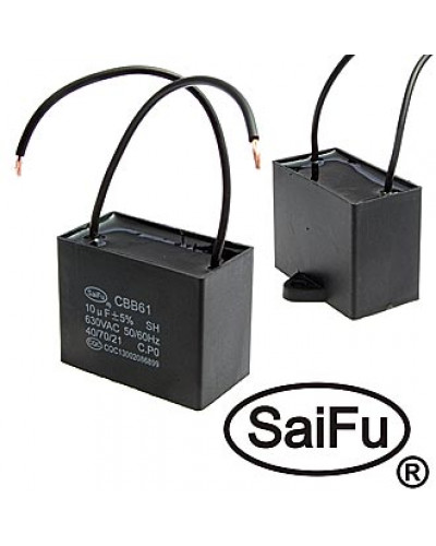 Пусковой конденсатор SAIFU CBB61, 10 мкФ, 630 В