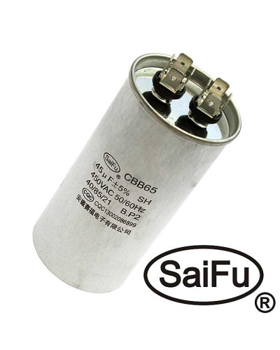 Пусковой конденсатор SAIFU CBB65, 45 мкФ, 450 В