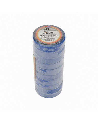 Изолента ПВХ 0,13х15 мм, 10 м, синяя KRANZ
