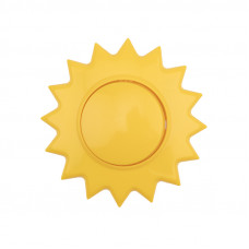 Выключатель одноклавишный KRANZ HAPPY Солнце скрытой установки, желтый