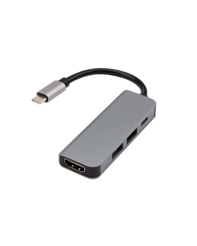 Разветвитель USB Type-C на 4 порта: 1xHDMI/2xUSB/1xType-C PD REXANT