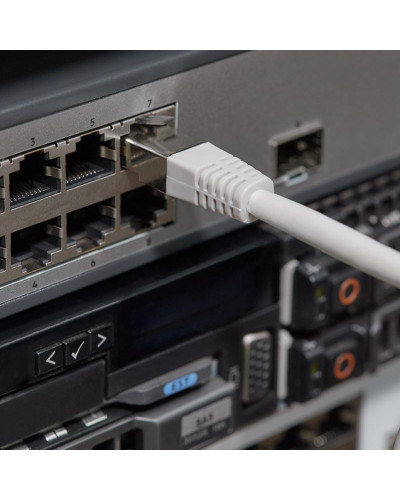 Шнур коммутационный, патч-корд F/UTP RJ45-RJ45, CAT 5e, LSZH серый, 1м REXANT
