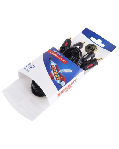 Шнур 2RCA - 2RCA, 1,5м, Gold REXANT