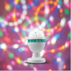 Диско-лампа светодиодная двойная Е27, подставка с цоколем Е27 в комплекте, 230 В