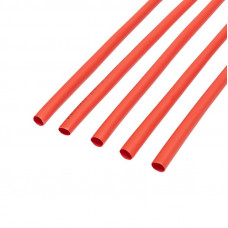 Трубка термоусаживаемая ТУТ нг 6,0/3,0мм, красная, упаковка 50 шт. по 1м REXANT