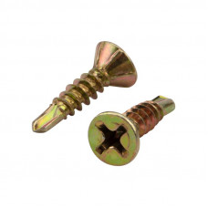 Саморез оконный сверло 3,9х16мм, желтый цинк, короб (1000 шт/уп) KRANZ