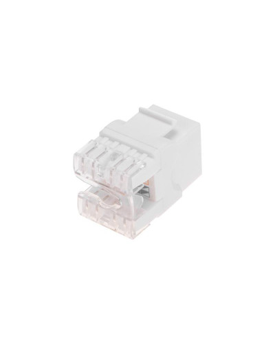 Модуль Keystone Jack RJ-45(8P8C), UTP неэкранированный, CAT 5e, тип 180 градусов, белый REXANT PRO