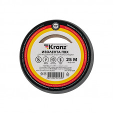 Изолента ПВХ 0,13х19мм, 25м, серая KRANZ