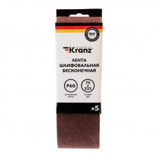 Лента шлифовальная бесконечная, 75х533мм, P60 (5 шт/уп) KRANZ