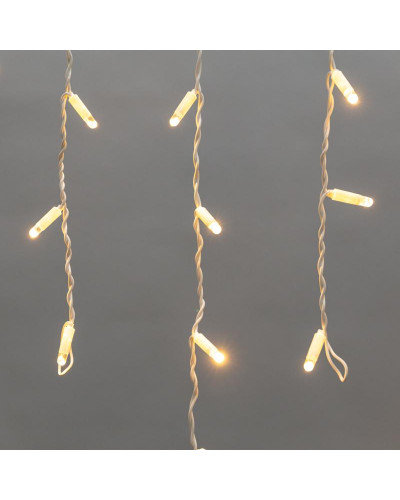 Гирлянда светодиодная Бахрома (Айсикл) 4,8х0,6м 152 LED ТЕПЛЫЙ БЕЛЫЙ белый ПВХ IP65 постоянное свечение 230В нужен блок 303-500-1 NEON-NIGHT
