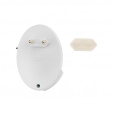 Беспроводной дверной звонок в розетку 32 мелодии 100м кнопка IP44 (белый/синий) REXANT RX-6