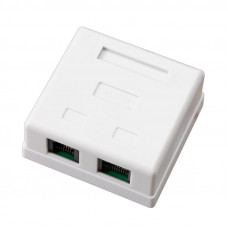 Розетка телефонная + сетевая LAN, на стену, (гнездо 8Р8С (RJ-45) + гнездо 6Р4С (RJ-11)) REXANT