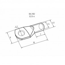 Наконечник кольцевой REXANT HK, ø3.5 мм, 2.5 мм², ТМЛ (DIN) 2.5-4