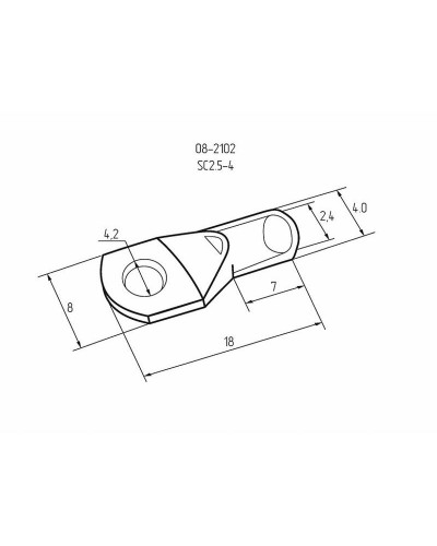 Наконечник кольцевой REXANT HK, ø3.5 мм, 2.5 мм², ТМЛ (DIN) 2.5-4