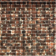 Гирлянда светодиодная Занавес 2х6м 1520 LED БЕЛЫЙ черный ПВХ IP65 эффект водопада 230В не соединяется контроллер в комплекте NEON-NIGHT