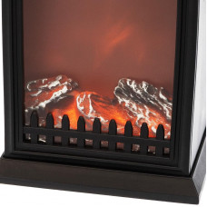 Светодиодный камин Фьюжн с эффектом живого огня 14,7x11,7x25 см, батарейки 2хС (не в комплекте) USB, черный