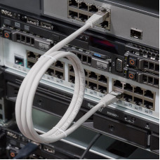 Шнур коммутационный, патч-корд F/UTP RJ45-RJ45, CAT 5e, LSZH серый, 1м REXANT