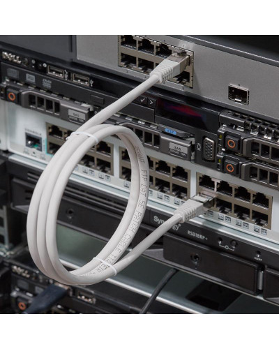 Шнур коммутационный, патч-корд F/UTP RJ45-RJ45, CAT 5e, LSZH серый, 1м REXANT