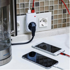 Адаптер питания 220В + 2  USB REXANT RX-17