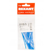 Стяжка кабельная нейлоновая 100x2,5мм, синяя (25 шт/уп) REXANT