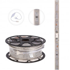 Лента светодиодная 220В, SMD2835, 4,8Вт/м, 60 LED/м, Синий, 10х7мм, 100м, с кабелем питания, IP67 NEON-NIGHT