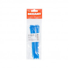 Стяжка кабельная нейлоновая 150x2,5мм, синяя (25 шт/уп) REXANT