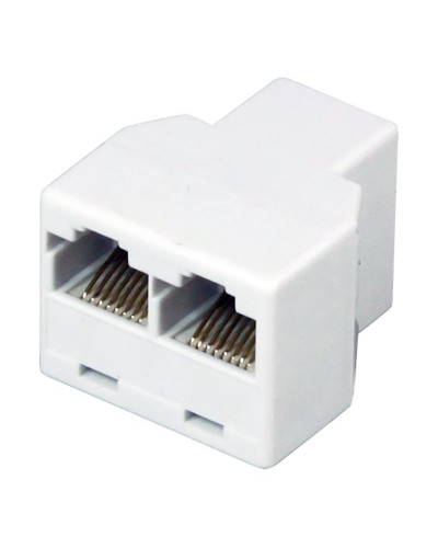 Переходник сетевой LAN, гнездо 8Р8С (RJ-45) - 2 гнезда 8Р8С (RJ-45) REXANT