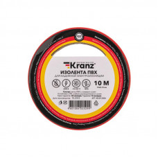 Изолента ПВХ 0,13х15мм, 10м, красная KRANZ