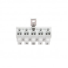 Клемма пружинная соединительная КСП 5-полюсная с заземлением и с монтажными ножками (50 шт./уп.) REXANT