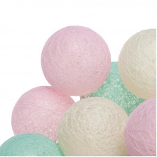 Тайские фонарики Перламутр 3.5 м, 20 LED, прозрачный ПВХ, цвет свечения теплый белый NEON-NIGHT