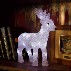 Акриловая светодиодная фигура Оленёнок 30х14х35 см, 4,5 В, 3 батарейки AA (не входят в комплект), 40 светодиодов NEON-NIGHT