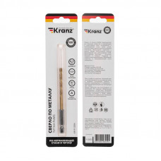 Сверло по металлу, 4,2мм, Р6М5, ТИТАН, шестигранный хвостовик (1 шт. в упаковке) DIN 338 KRANZ