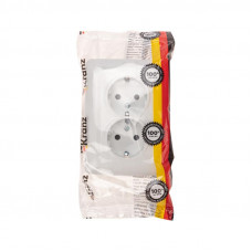 DEA Розетка 2-ая керамика с/з с/у 16А Бел KRANZ