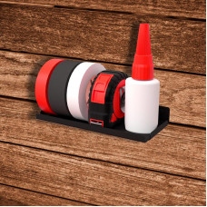 Полка для хранения 150x70мм, металлическая, настенная, черная REXANT