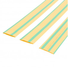 Трубка термоусаживаемая ТУТ нг 35,0/17,5мм, желто-зеленая, упаковка 10 шт. по 1м REXANT