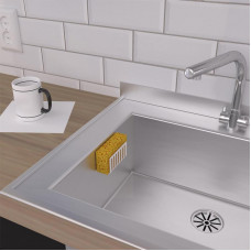 Держатель для хранения губки и кухонной утвари, монтаж без сверления, белый REXANT