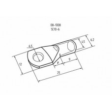 Наконечник кольцевой REXANT НК, ø6.5 мм, 10 мм², ТМЛ (DIN) 10-6