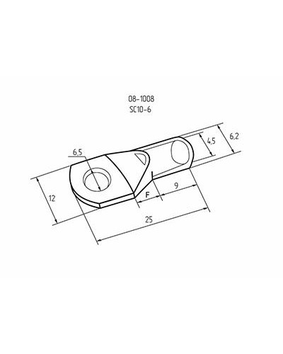 Наконечник кольцевой REXANT НК, ø6.5 мм, 10 мм², ТМЛ (DIN) 10-6