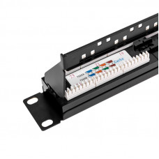 Панель коммутационная с кабельным органайзером 19', 1U, 24 порта, UTP, RJ-45, CAT 5e REXANT PRO