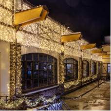 Гирлянда светодиодная Занавес 2х3м 600 LED ТЕПЛЫЙ БЕЛЫЙ белый ПВХ IP65 эффект мерцания 230В нужен блок 303-500-1