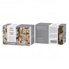 Гирлянда Свечи 6м, темно-зеленый ПВХ, 30 LED ТЕПЛЫЙ БЕЛЫЙ