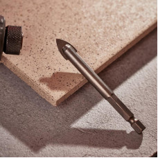 Сверло по стеклу и керамике10 мм, 2 грани, шестигранный хвостовик Kranz