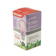 Лампа филаментная для растений Груша A60 11,5Вт 18 микромоль/с E27 REXANT