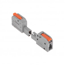 Клемма СМК 222-421R проходная разъемная 1 полюс серая 0,2-2,5/4мм² (50 шт/уп) REXANT