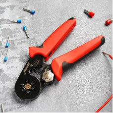Кримпер HT-10-6 для обжима штыревых наконечников 0,08-10,0мм² с регулятором прижимного усилия REXANT