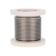 Припой без канифоли ПОС-61, 100г, Ø2мм, (олово 61%, свинец 39%), катушка REXANT