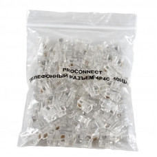 Разъем телефонный UTP RJ-9 (4P4C), CAT 3 PROconnect
