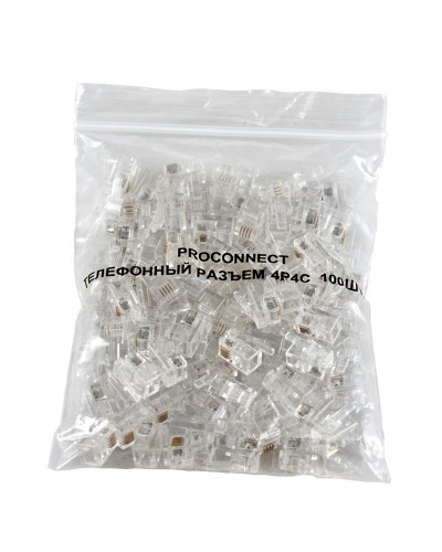 Разъем телефонный UTP RJ-9 (4P4C), CAT 3 PROconnect