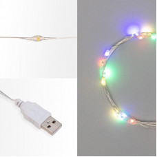 Гирлянда светодиодная Роса 2м, 20LED, RGB, IP20, USB NEON-NIGHT