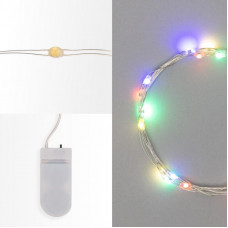 Гирлянда светодиодная Роса 2м, 20LED, RGB, IP20, 2хCR2032 в комплекте NEON-NIGHT